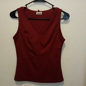 Burgundy blouse